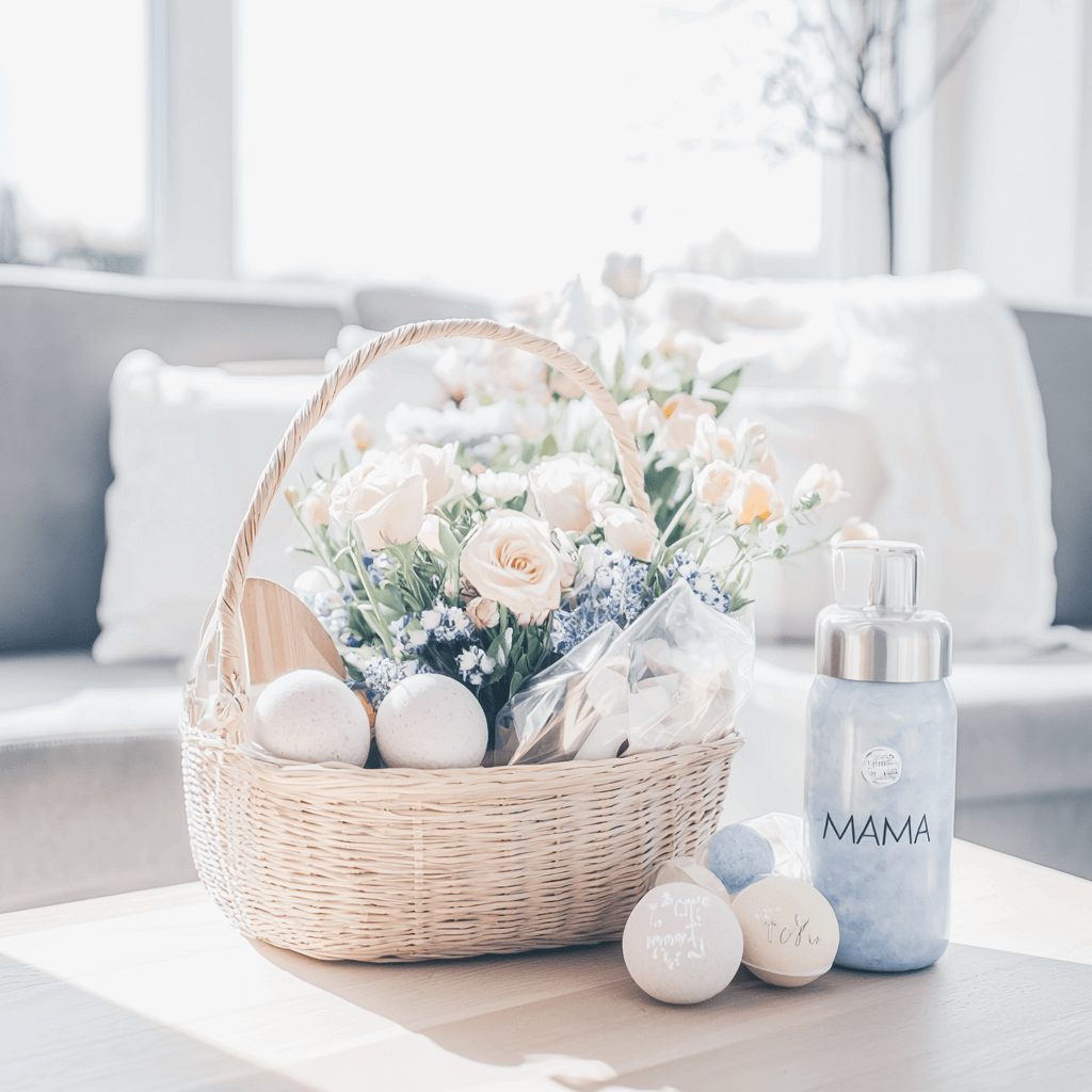 beautiful gift basket for a pregnant friend